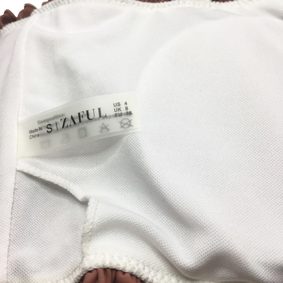 Zaful Forever Young 2 Piece Swimsuit Bikini Bathing Suit Shirred Smocked NWOT - Picture 12 of 15